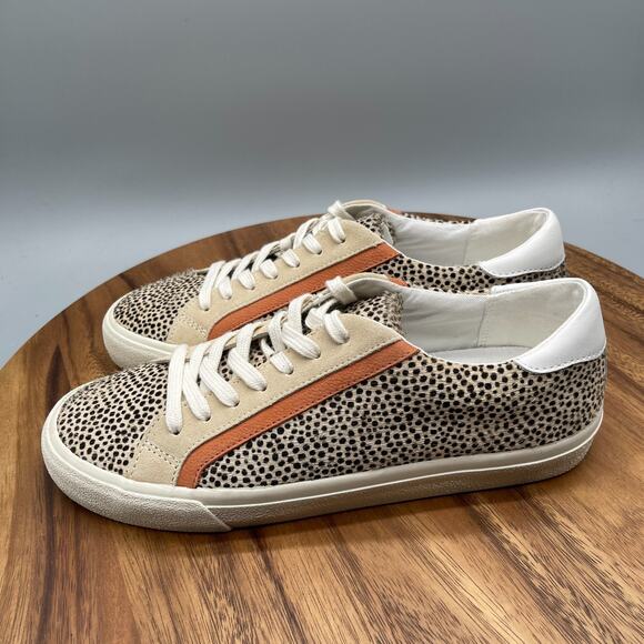 Madewell Sidewalk Shoes Womens 9 M Spotted Calf Hair Leopard Casual Sneakers - Picture 3 of 8